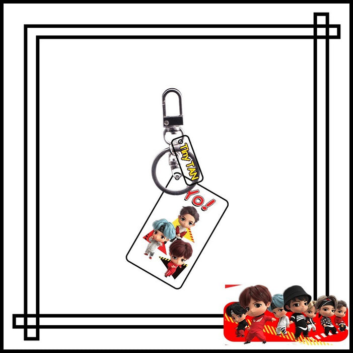 Wholesale Cartoon Double Layer Transparent Acrylic Keychain JDC-KC-YaQ004