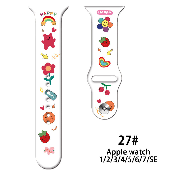 Wholesale Personalized Printed Silicone Watch Strap JDC-WD-NuoQi014