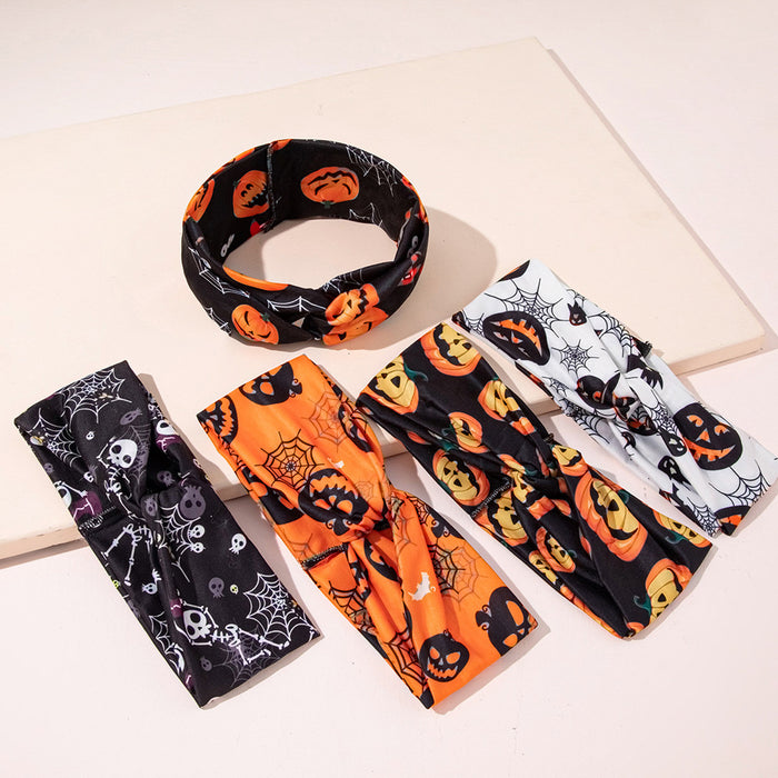 Wholesale Fabric Halloween Double-layer Cross Knot Headband JDC-HD-Xiny007