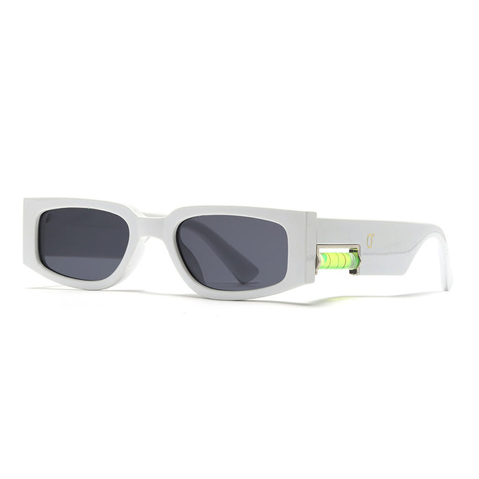 Wholesale Sunglasses PC Square Small Frame Green Tube Zero DegreeMOQ≥2 JDC-SG-YuX002