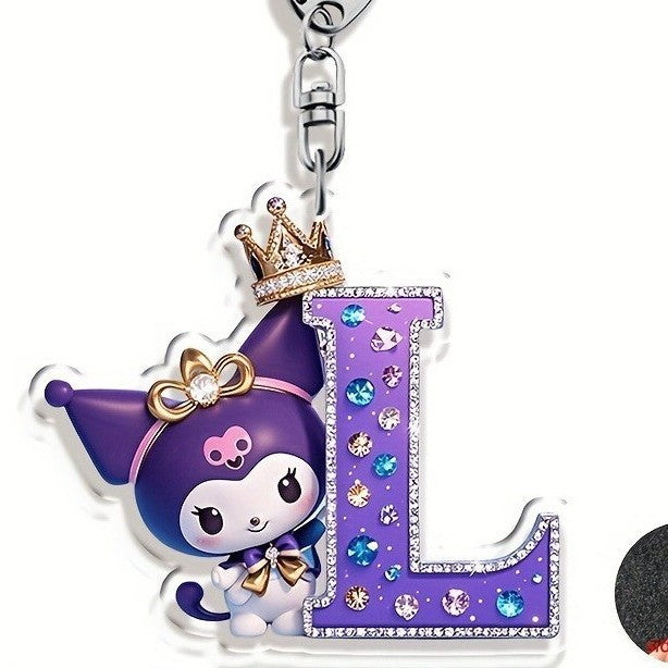 Wholesale Acrylic 26 Letter Alphabet Keychain Set Cute Cartoon Design MOQ≥2