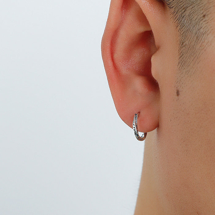 Wholesale  925 silver needle earrings men's retro earrings