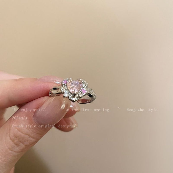 Wholesale Butterfly Knot Love Zircon Open Ring Versatile Personalized Ring Niche Luxury Fashion Finger Ring