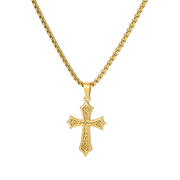 Wholesale stainless steel cross necklace titanium steel pendant jewelry