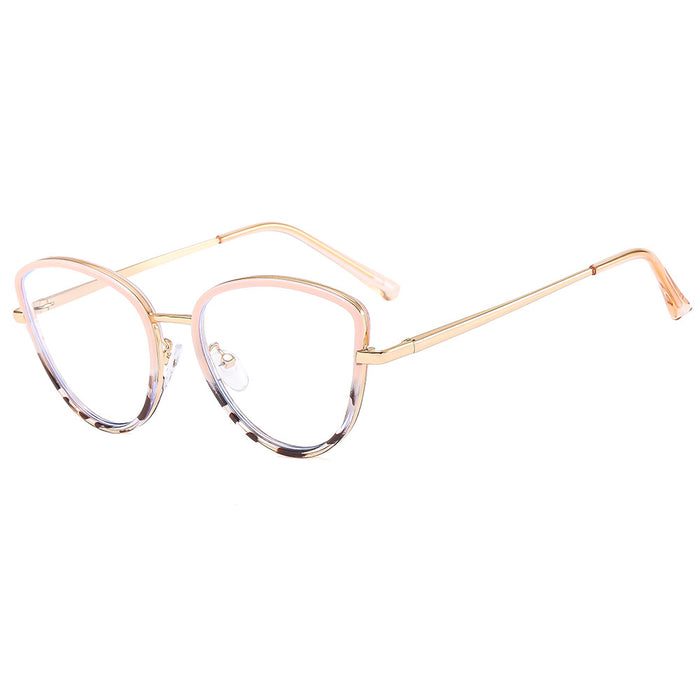 Wholesale Metal Ring Retro Art Check in Photography Fashion Personality Unlimited Anti Blue Light Glasses