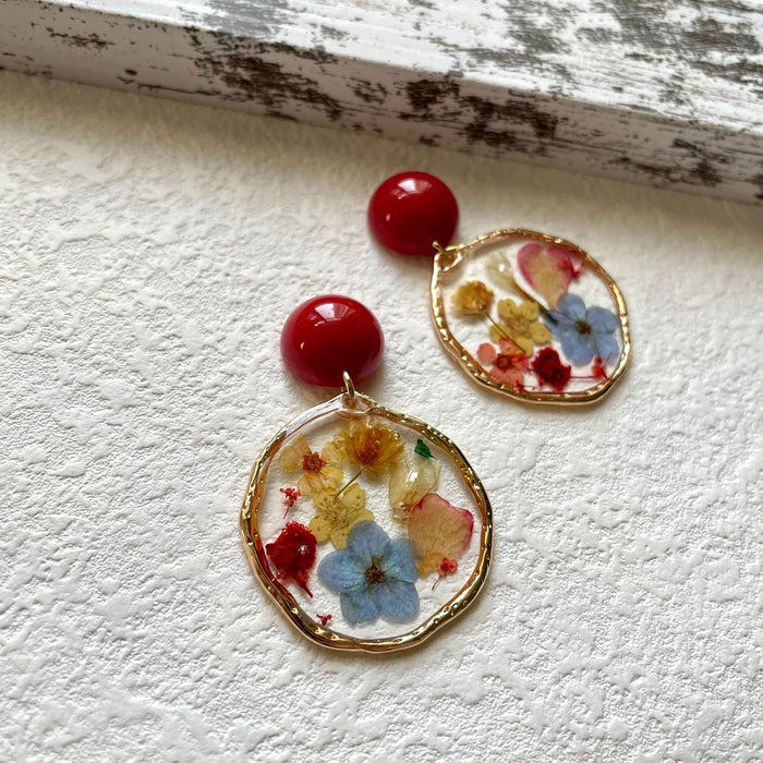 Wholesale Vintage plant dropper earrings with cute ear clips and earrings