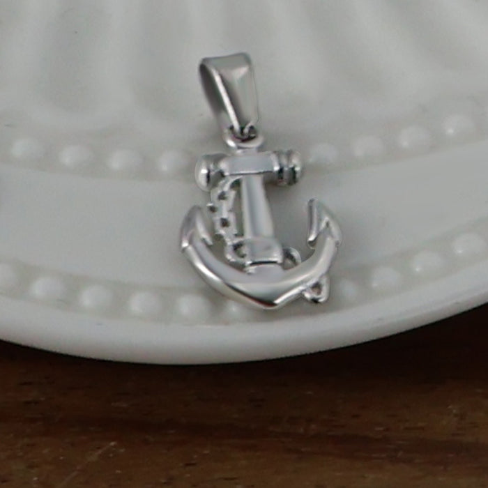 Wholesale 6pcs/set stainless steel key love anchor cross pendant titanium steel plated 24K gold