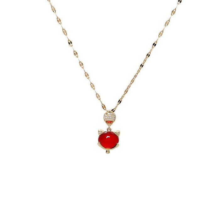 Wholesale  ruby fox necklace  jewelry all-match non-fading women's