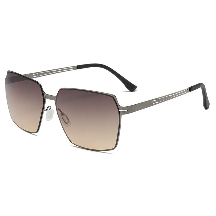 Wholesale New Sunglasses Metal Steel Leather Glasses Hollow High Definition Sunglasses