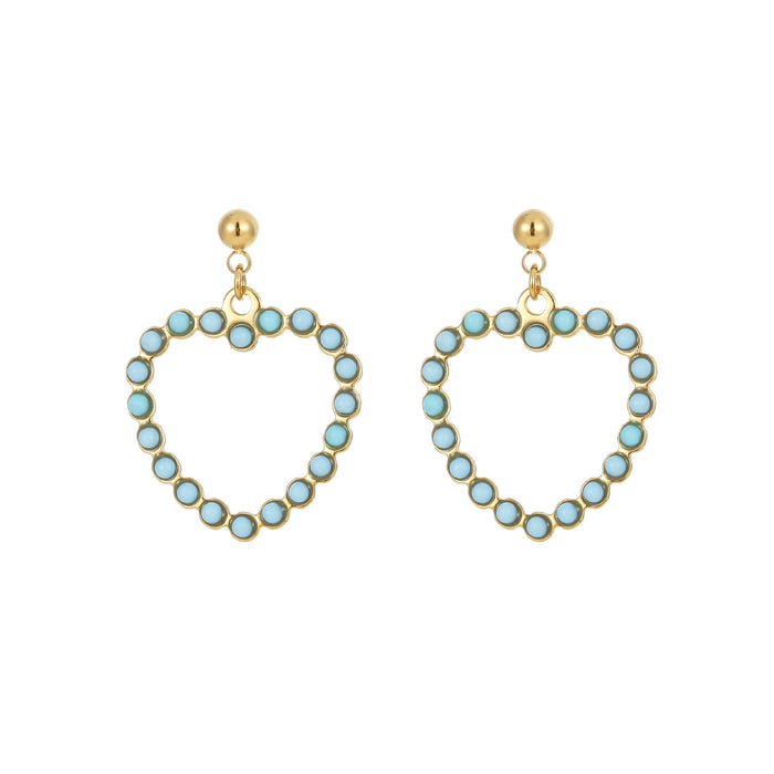Wholesale 5pcs Irregular Turquoise Light Luxury Earrings