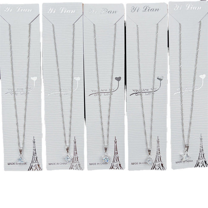 Wholesale Zircon pendant necklace collarbone chain