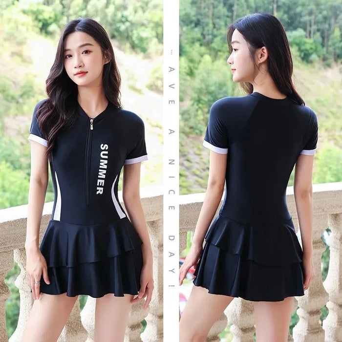 Wholesale Super Immortal  Swimsuit Women's Belly-Covering Slimming Hot Springs Seaside Professional Vacation Student One-Piece Conservative Swimsuit