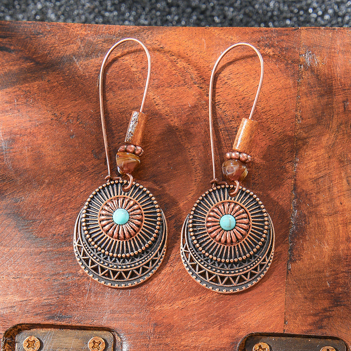 Wholesale 2pcs Vintage Bohemian Hand-made Tassel Earrings