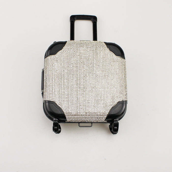 Wholesale Acrylic Rhinestone Storage Suitcase Lockable Decor Box For Jewelry And Keepsakes Casual Home Office Decor Resale Accessory