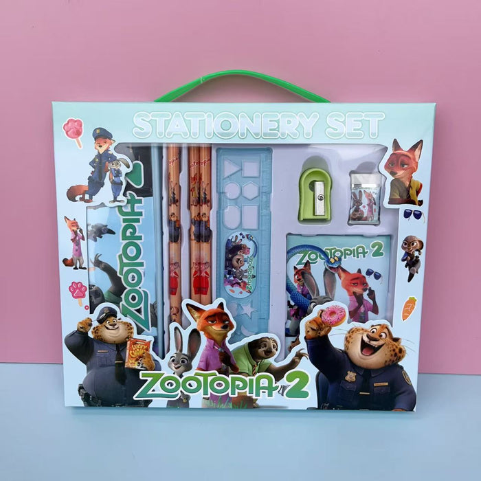 Wholesale 6 Piece Stationery Set Gift Box Kids School Supplies Boutique Resale Gift Back To School Party