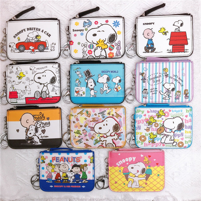 Wholesale PU Cartoon Printing with Key Ring Card Holder Coin Purse JDC-WT-YaLL020