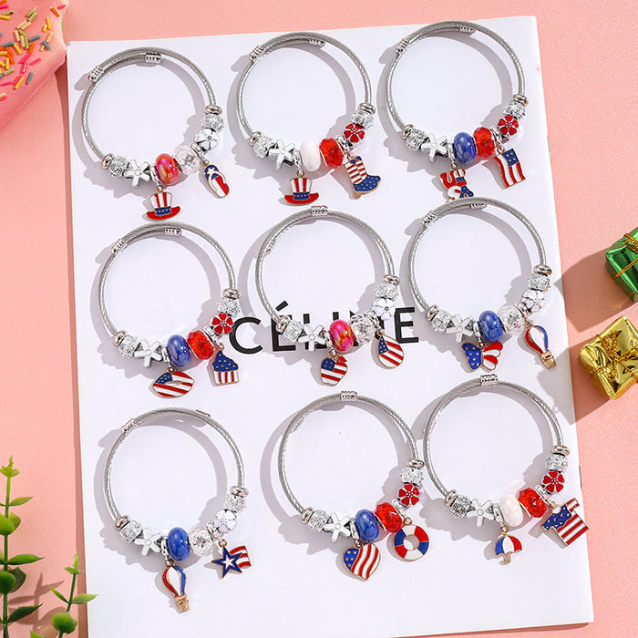 Wholesale Bracelet, bracelet, heart-shaped balloon pendant, stainless steel bead bracelet