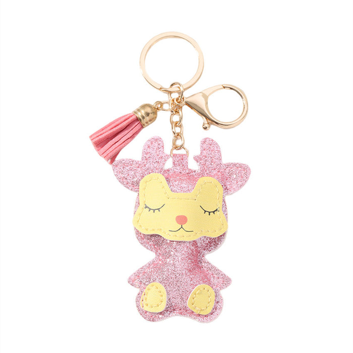 Wholesale Sequin Deer Keychain JDC-KC-RongRui031