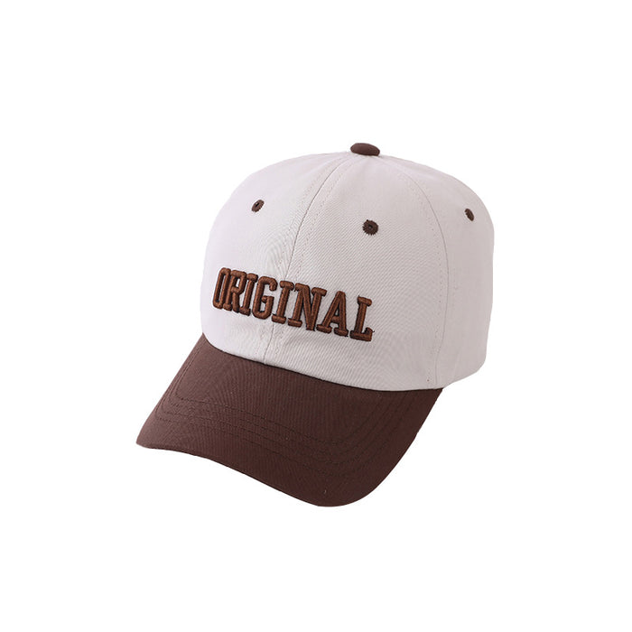 Wholesale Spring and summer letter visor student fashion color block baseball cap
