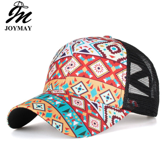 Wholesale Geometric Rhombus Crossover Ponytail Baseball Caps Polyester JDC-FH-ZMei024