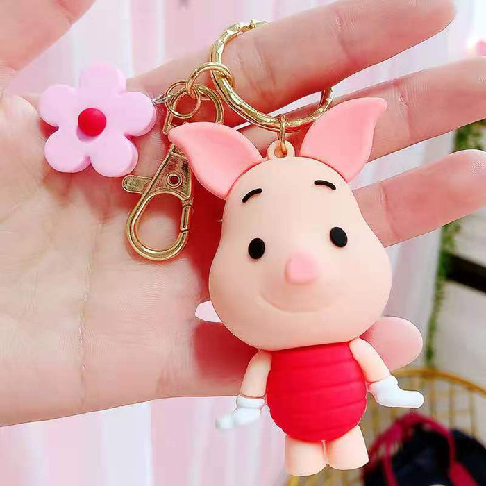 Wholesale  cartoon silicone key ring  accessories couple gifts