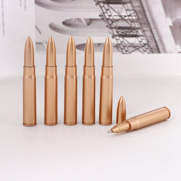 Wholesale Creative Vintage Bullet-shaped Ballpoint Pen Realistic Bullet Weapon Blue Atomic Pen Student Award Office Culture