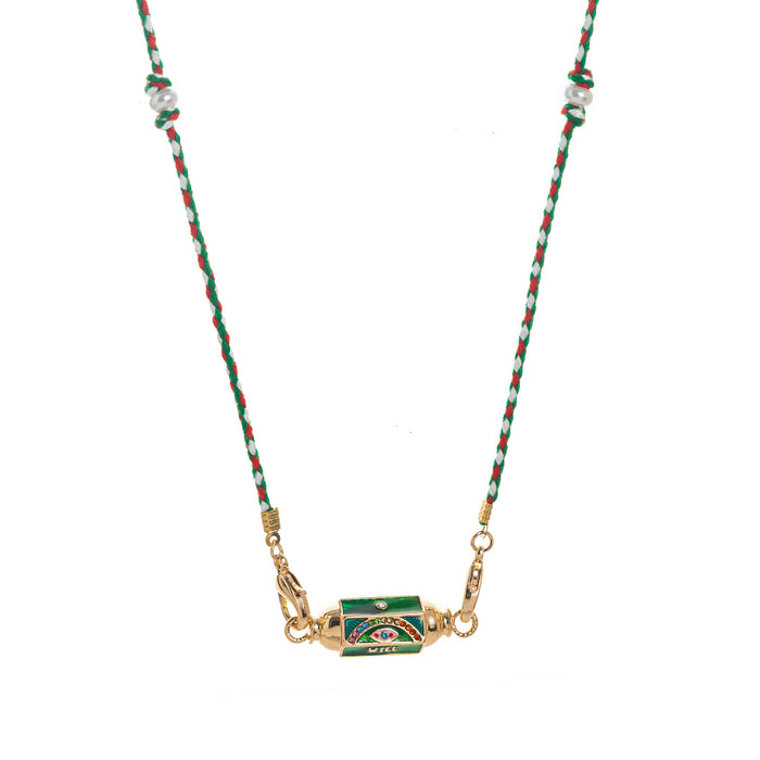 Wholesale Valentine' s Day Colorful Tarot Necklace Women' s Niche Star Eyes Gold-Plated Color-Preserving Pendant