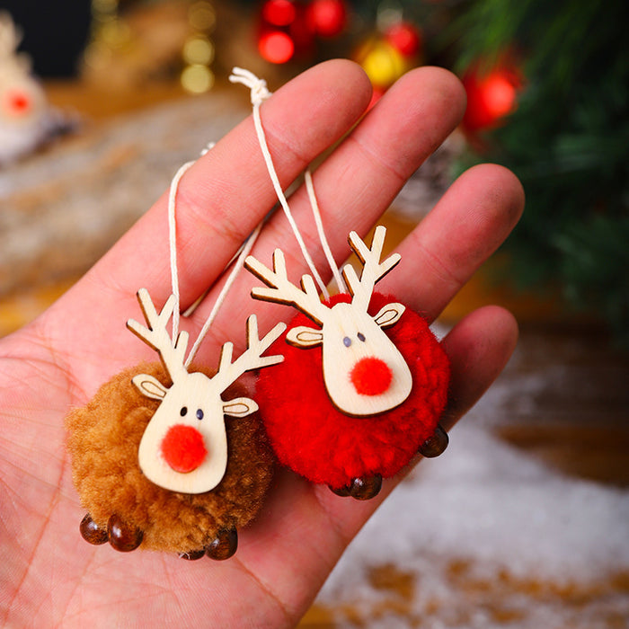 Wholesale Christmas Decoration Pendant Wool Felt Deer Pendant Christmas Tree Pendant Accessories Gift