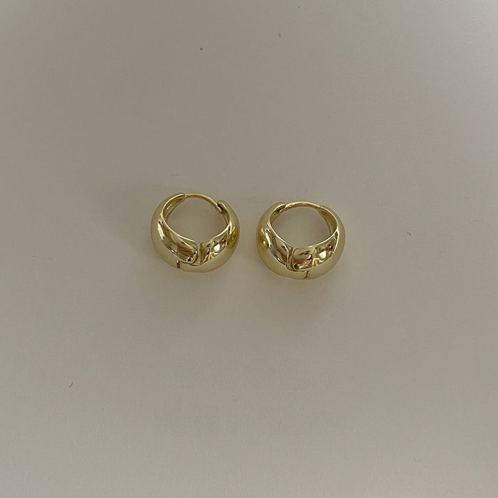Wholesale Silver needle earrings, simple personality, cold and feng shui drop earrings, round circle earrings