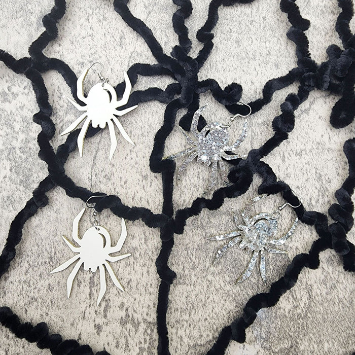 Wholesale 2023 New Halloween Spider Sequin Leather Earrings JDC-ES-CaiYun004