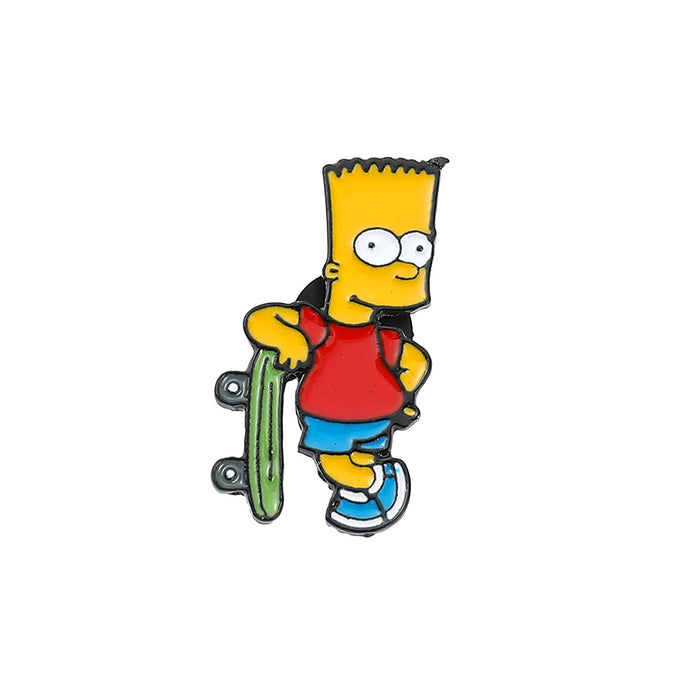Wholesale Cartoon Simpsons Brooch Alloy Oil Dropping Badge Bag Clothes Accessories