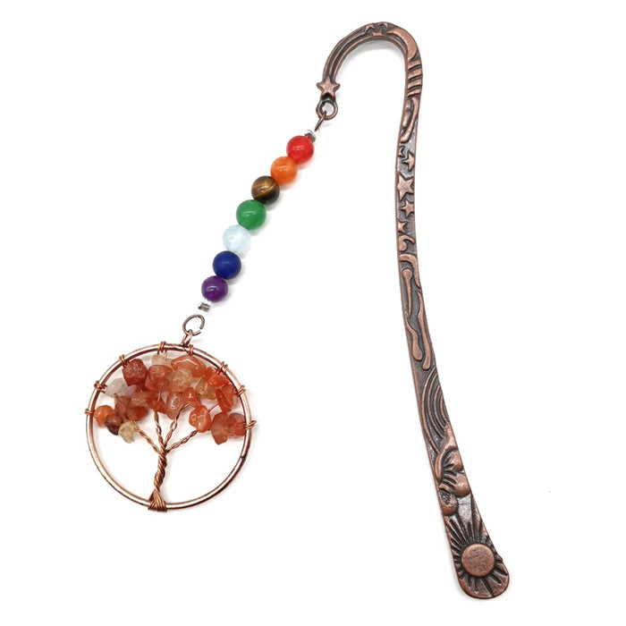 Wholesale Vintage Natural Crushed Stone Crystal Tree of Life Bookmark JDC-BM-HXu001