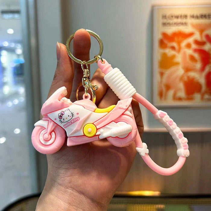 Wholesale Silicone Cartoon Motorcycle Keychain JDC-KC-QingYun001