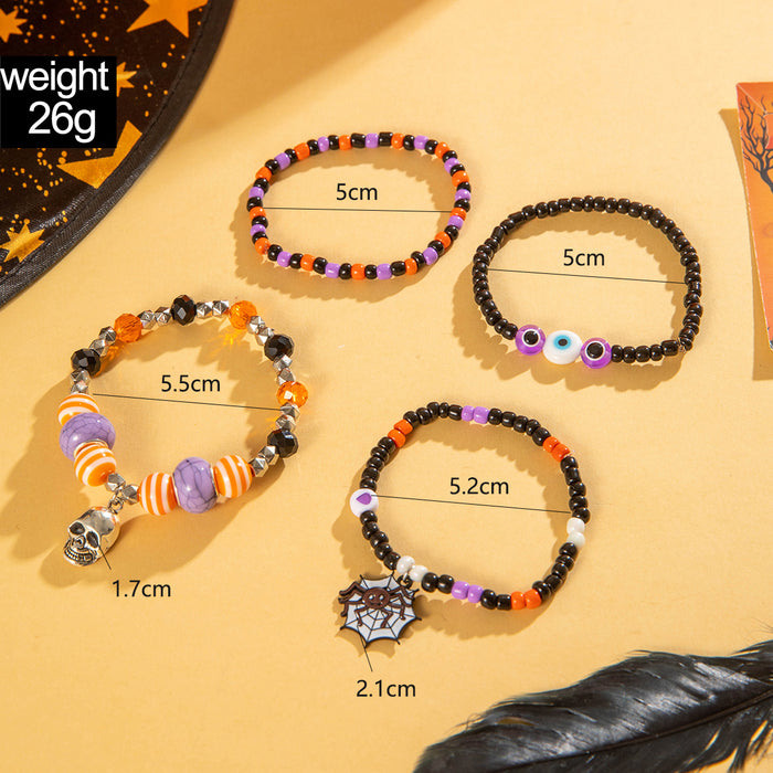Wholesale Mixed Material Skull Bead Bracelet Set Fashion Jewelry Accessory for Women MOQ≥2