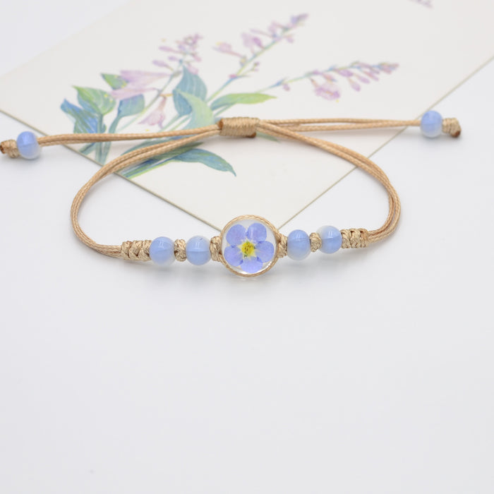 Wholesale Ball Dried Flower Plant Real Flower Bracelet