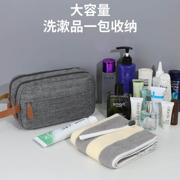 Wholesale Stylish Men S Travel Toiletry Bag Large Capacity Double Layer Portable Oxford Cloth Organizer