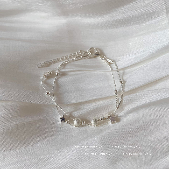 Wholesale Double layered pearl bracelet for girls, new niche design, versatile bracelet accessory