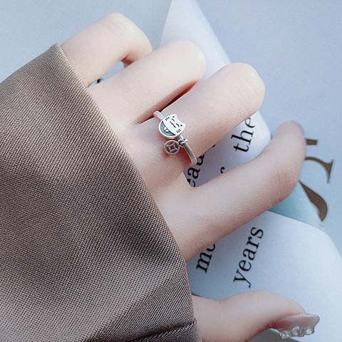 Wholesale Small niche coin ring, female fashion personality design ring, light luxury, versatile, high-end, open mouth food ring