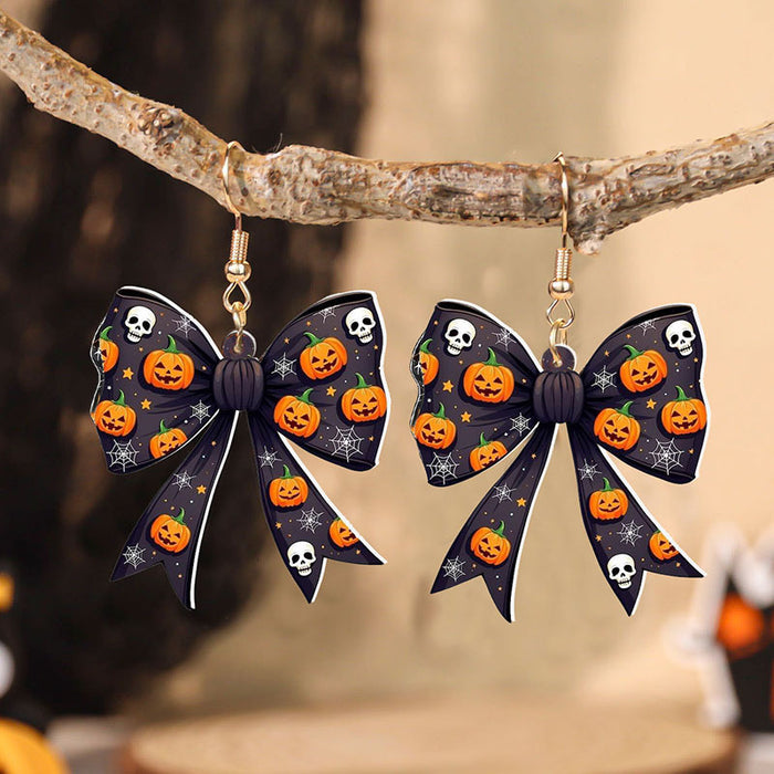 Wholesale Dark Gothic  butterfly earrings for women Ghostly and spooky holiday atmosphere earrings
