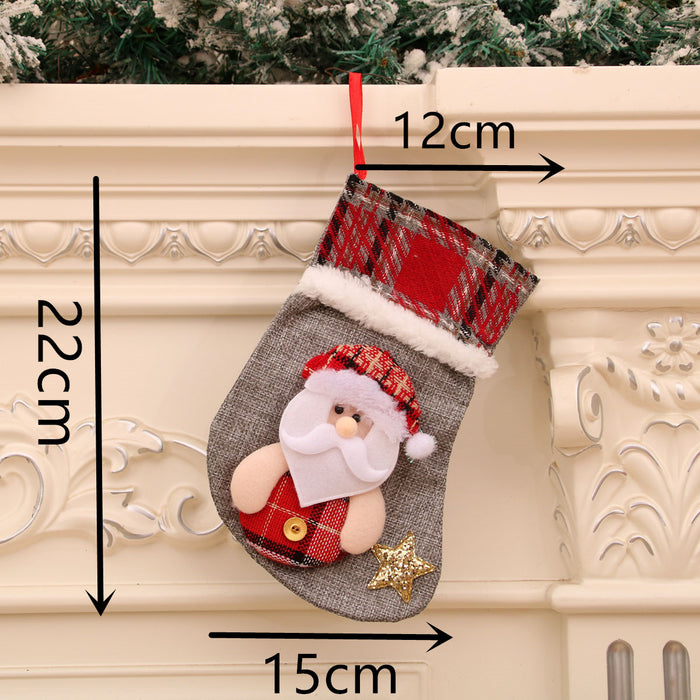 Wholesale Christmas Stockings Christmas Gift Bag Christmas Small Stockings Pendant Christmas Tree Hanging Ornament Bag