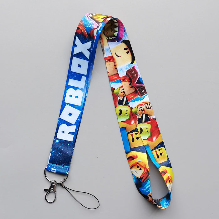 Wholesale Blue Polyester Lanyard With Card Holder Trendy Fashion Phone Accessory Gift And Boutique Resale