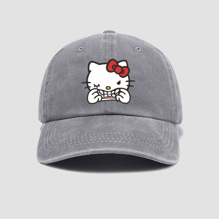 Wholesale Washed cotton printed hat for vintage baseball cap, soft top sun hat