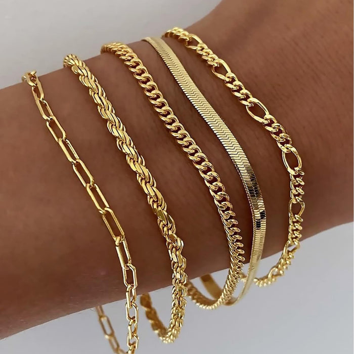 Wholesale Minimalist Multi-layer Alloy Chain Set JDC-BT-ShuM002