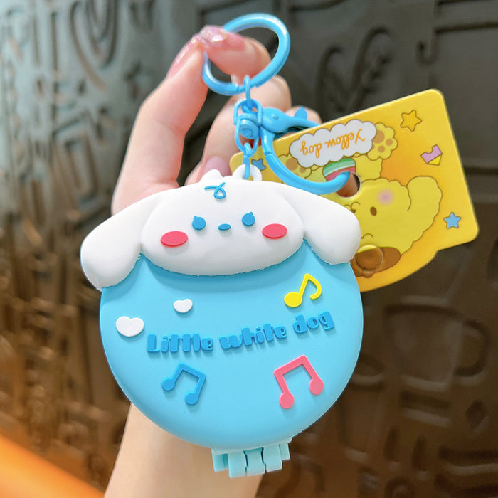 Wholesale Cartoon Portable Folding Airbag Comb Keychain Portable Comb Mirror Dual-Purpose Mini Mirror (S) JDC-KC-YanG015