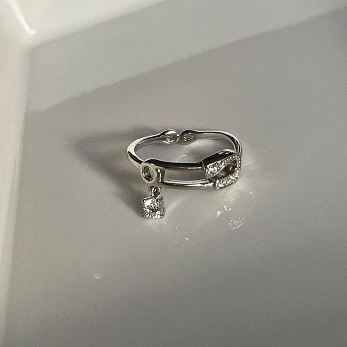 Wholesale Diamond Ring Finger Ring, Versatile High-End Silver Ring