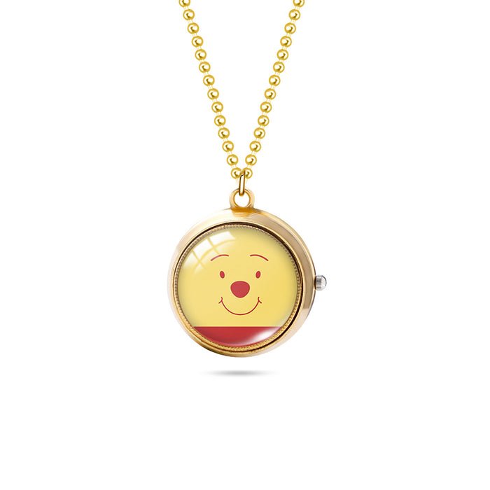 Wholesale Cartoon cute rotating pocket watch student flip necklace