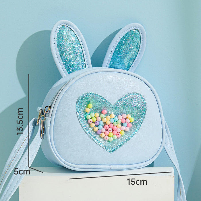 Wholesale Crossbody Bag,  Children' s Bag,  One-Shoulder Bunny Ears,  Little Girl' s Cute Cartoon Coin Purse