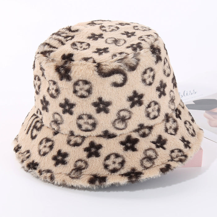 Wholesale Autumn and Winter Plush Warm Printed Fisherman Hat JDC-HT-ShunY001