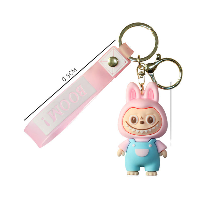 Wholesale   Silicone Keychain Cute Cartoon Doll Pendant Student Schoolbag Hanging Ornaments