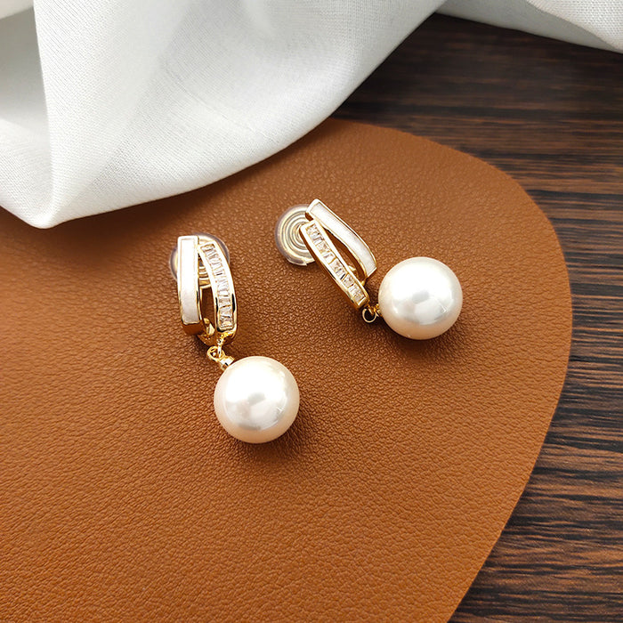 Wholesale ear clip pearl earrings women's long earrings  earrings